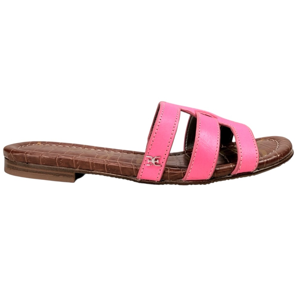 Sam Edelman Bettie Hot Pink Slide Sandals Size 5.5 Coastal Festival Resort - Picture 4 of 12